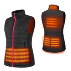 Women's Heated Vest with 6 Heating Zones and 3 Temperature Levels, Machine Washable All Vera Mart