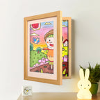Artwork Display Frame with Magnetic Latch and 150-Sheet Storage Capacity All Vera Mart