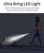 LED Retractable Leash with Front Spotlight and Colored Safety Ring, 5 Meters All Vera Mart