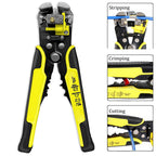 Self-Adjusting Wire Stripper with Cable Cutter and Terminal Crimper All Vera Mart